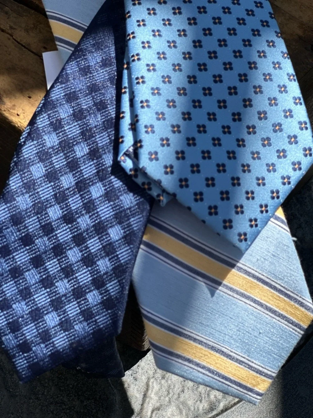 Designer Men’s Tie Bundle Tommy Hilfiger Club Room Alfani Blue Poly Neckties
